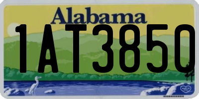 AL license plate 1AT3850