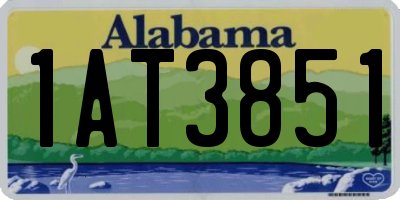 AL license plate 1AT3851
