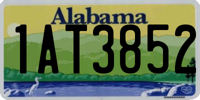 AL license plate 1AT3852