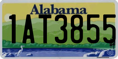 AL license plate 1AT3855