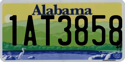 AL license plate 1AT3858