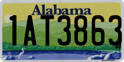 AL license plate 1AT3863
