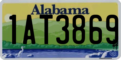 AL license plate 1AT3869