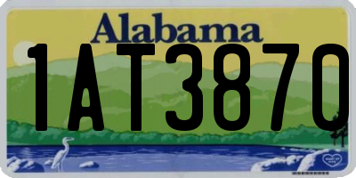 AL license plate 1AT3870