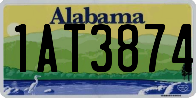 AL license plate 1AT3874
