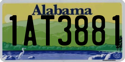 AL license plate 1AT3881