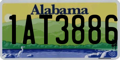 AL license plate 1AT3886