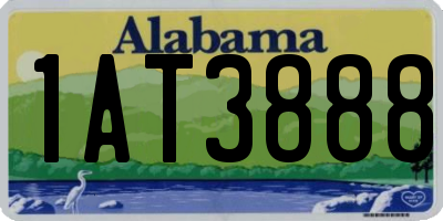 AL license plate 1AT3888