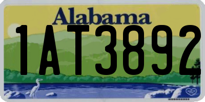 AL license plate 1AT3892