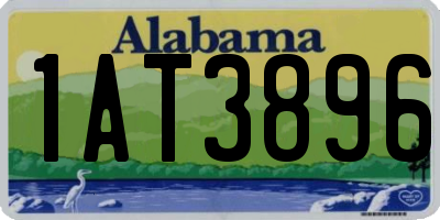 AL license plate 1AT3896