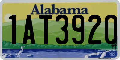 AL license plate 1AT3920