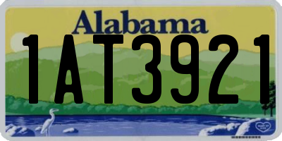 AL license plate 1AT3921