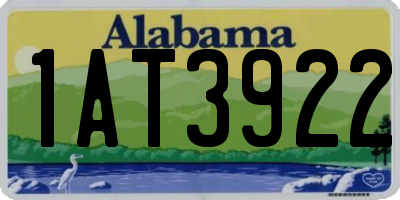 AL license plate 1AT3922
