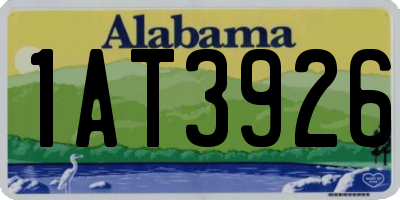 AL license plate 1AT3926
