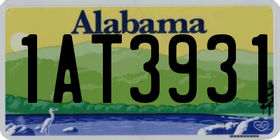 AL license plate 1AT3931
