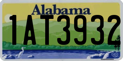 AL license plate 1AT3932