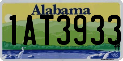 AL license plate 1AT3933