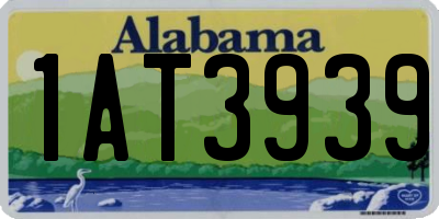 AL license plate 1AT3939