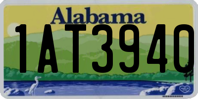 AL license plate 1AT3940