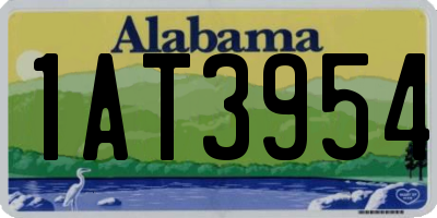 AL license plate 1AT3954