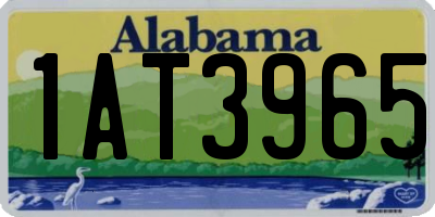 AL license plate 1AT3965