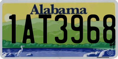 AL license plate 1AT3968