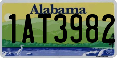 AL license plate 1AT3982