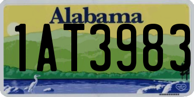 AL license plate 1AT3983