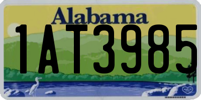 AL license plate 1AT3985