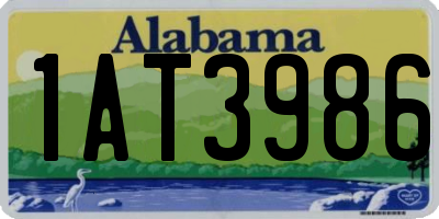 AL license plate 1AT3986