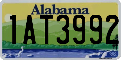 AL license plate 1AT3992