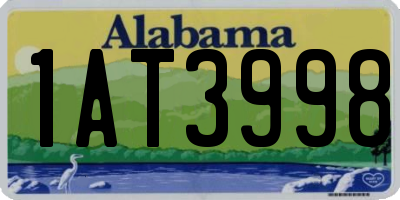 AL license plate 1AT3998