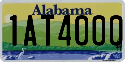 AL license plate 1AT4000