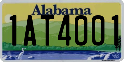 AL license plate 1AT4001