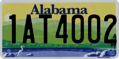 AL license plate 1AT4002