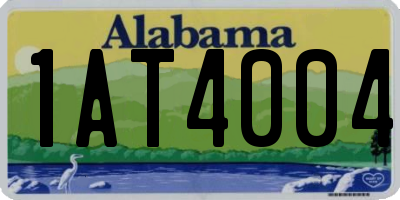 AL license plate 1AT4004