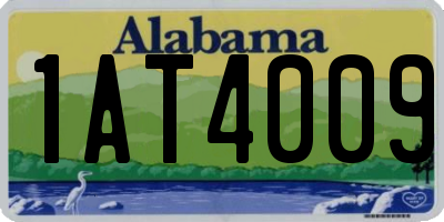 AL license plate 1AT4009