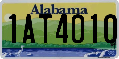 AL license plate 1AT4010