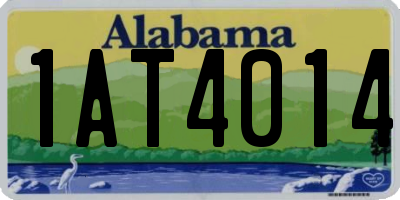 AL license plate 1AT4014