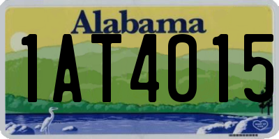 AL license plate 1AT4015