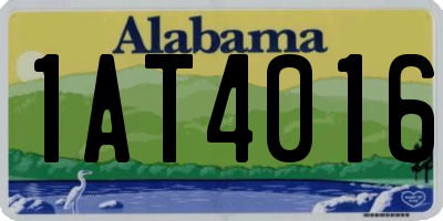 AL license plate 1AT4016