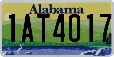 AL license plate 1AT4017