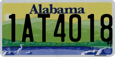 AL license plate 1AT4018