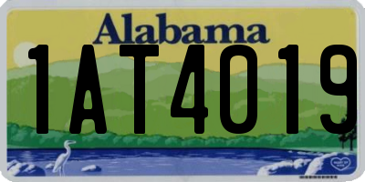 AL license plate 1AT4019