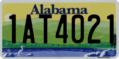 AL license plate 1AT4021