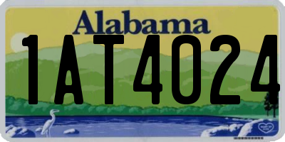 AL license plate 1AT4024