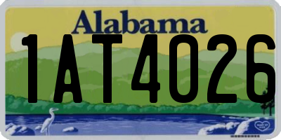 AL license plate 1AT4026