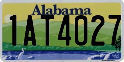 AL license plate 1AT4027