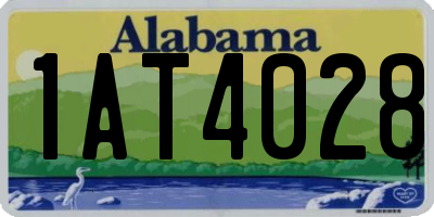 AL license plate 1AT4028