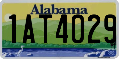 AL license plate 1AT4029